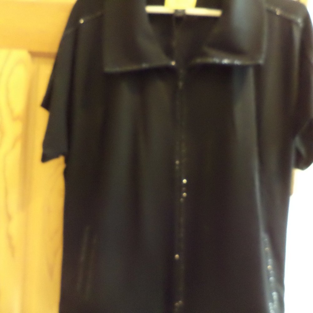 ST. JOHN SPA JACKET~Color: Cavier~Size: Medium~Dolman shoulder w/ Cap ~NWT $495